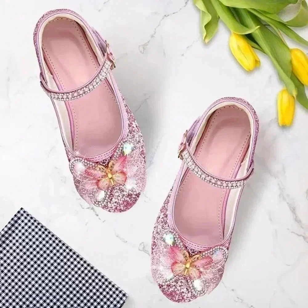 NWOT Toddler Girls Dress Shoes Princess Low Heels Girls Mary Jane SZ 12.5 Pink
